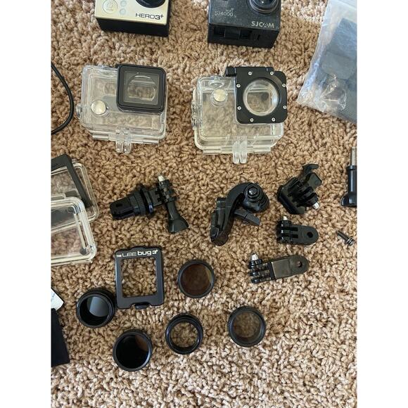 GoPro Go Pro Hero 3+ & SJCAM SJ14000 Camera Bundle & Accessories Mount Cases - Picture 15 of 16